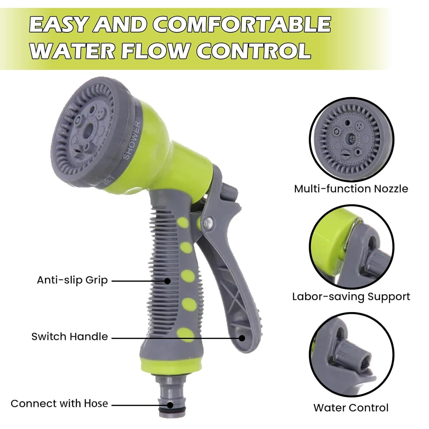 Neptune Simplify Farming Retractable Garden Hose Reel | Secure and Stable Hose Pipe 15 Meters | with 7-Patterns Spray Nozzle | Compact Design for Effortless Storage and Transport - Small 4