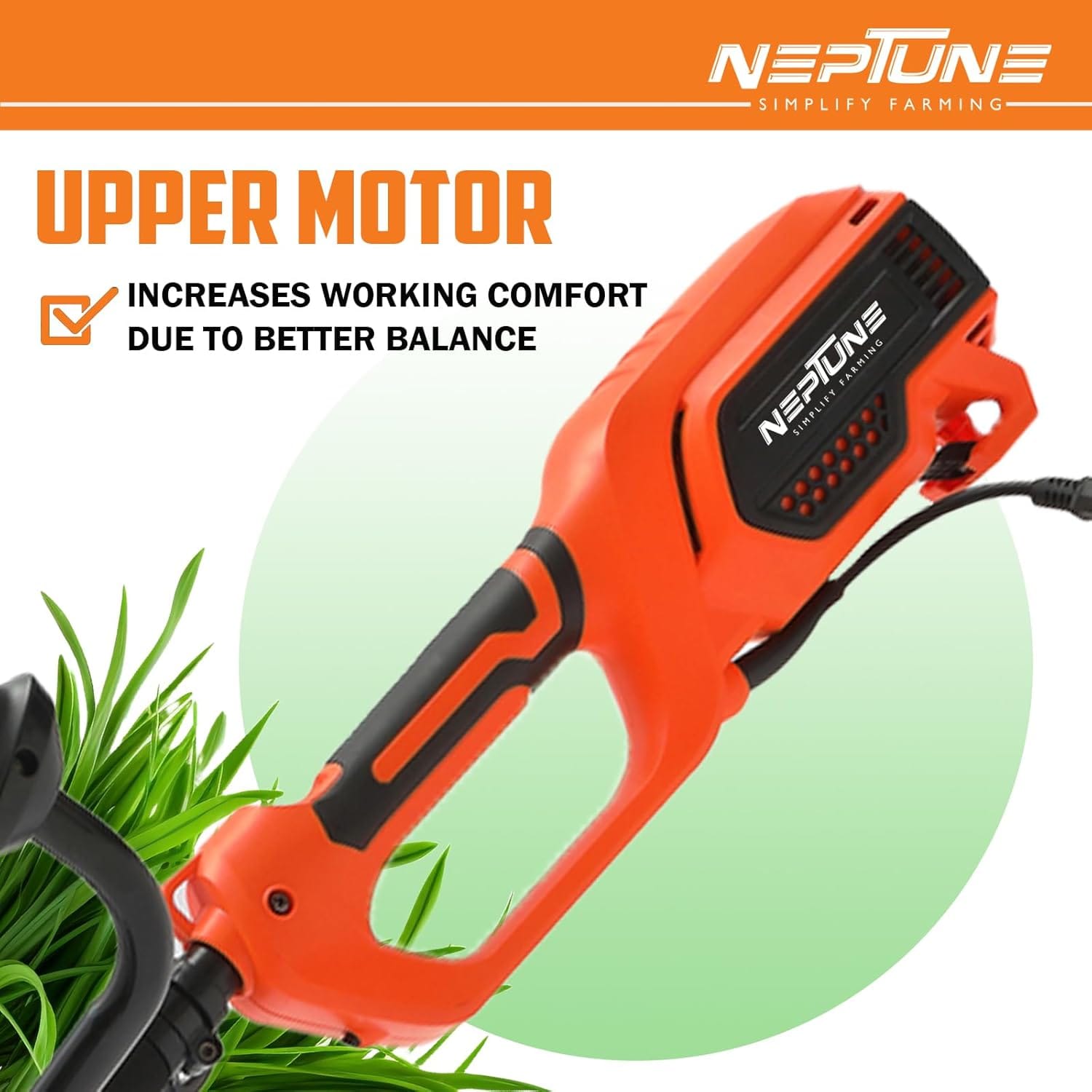 Neptune Simplify Farming BC-1800E 2 in 1 Corded Electric Brush Cutter & Trimmer | Portable & Lightweight String Trimmer | 1800W, 7500RPM | 2 Types Blade | Ideal Grass Cutter for Home Garden 3