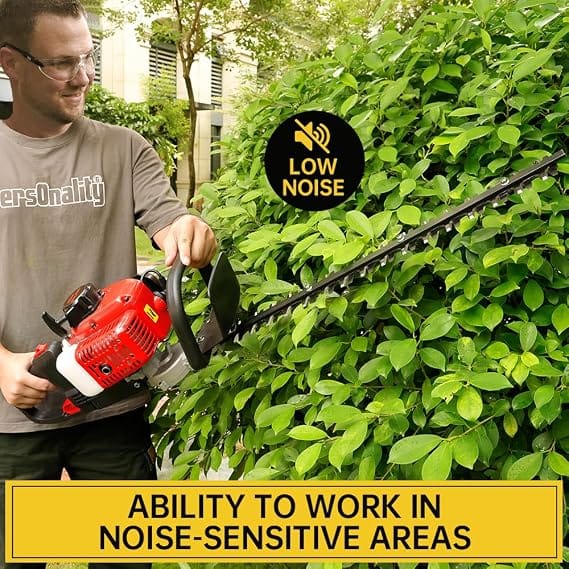 Neptune Simplify Farming HT-600 Hedge Trimmer | Powerful 2 Stroke, 26CC Petrol Engine, 24" Dual Serrated Blade, 7500 RPM, 1" Cutting Diameter with Anti-Vibration System | Ideal for Gardening Styling 4
