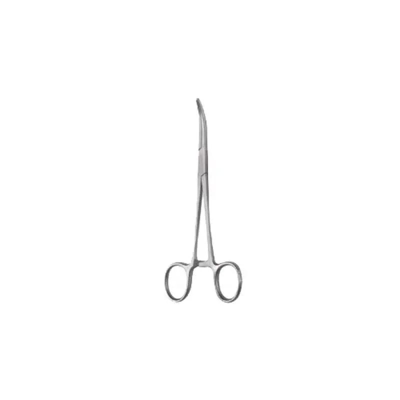 Forgesy NEO18 5 inch Silver Stainless Steel Curved Mosquito Forceps 2