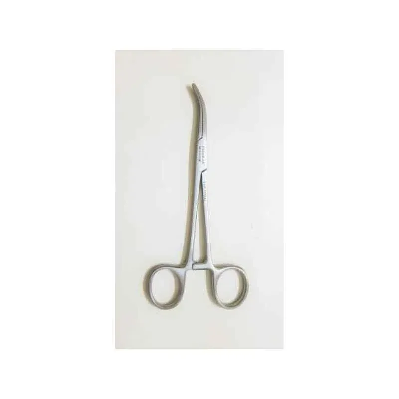 Forgesy NEO18 5 inch Silver Stainless Steel Curved Mosquito Forceps 5