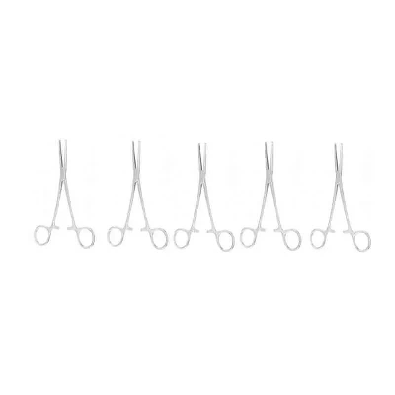 Forgesy 8 inch Stainless Steel Straight Kochers Haemostat Forceps, SUNX80 (Pack of 5) 2