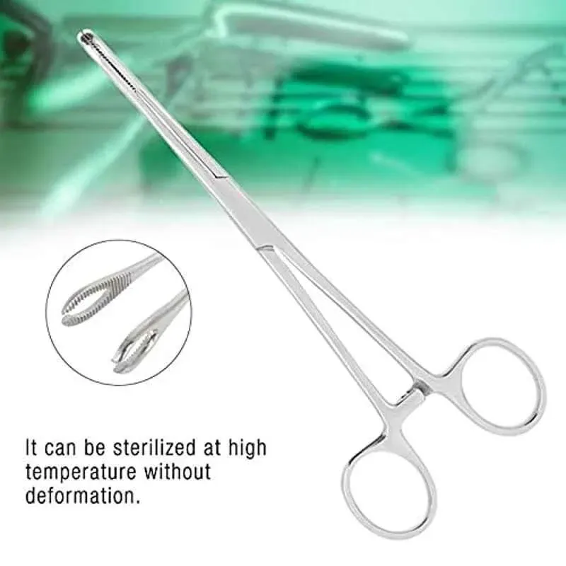 Forgesy 6 inch Medium Hole Sponge Holding Forceps, X78 (Pack of 5) 2