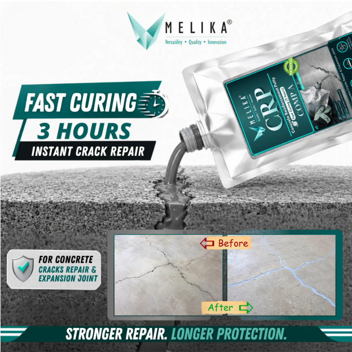 CRP - Concrete Reinforcement Putty | Prepackaged nano particle, free flowing & pourable concrete repair putty 2