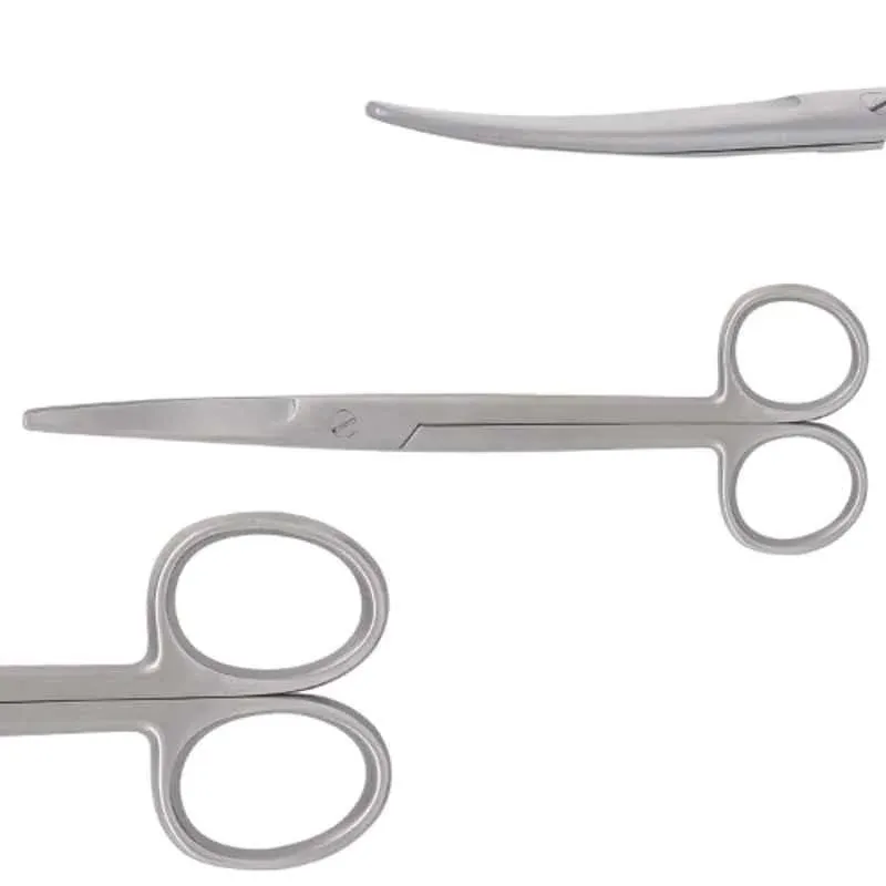 Forgesy 2 Pcs 6 inch Stainless Steel Straight & Curved Mayo Scissor Set, X52 2