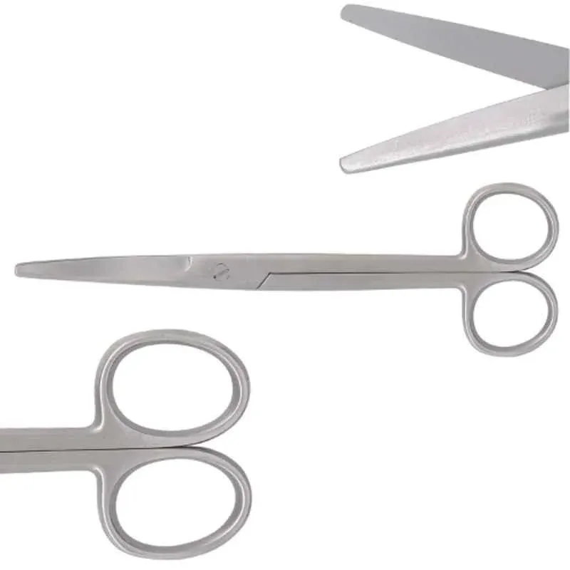 Forgesy 2 Pcs 6 inch Stainless Steel Straight & Curved Mayo Scissor Set, X52 3