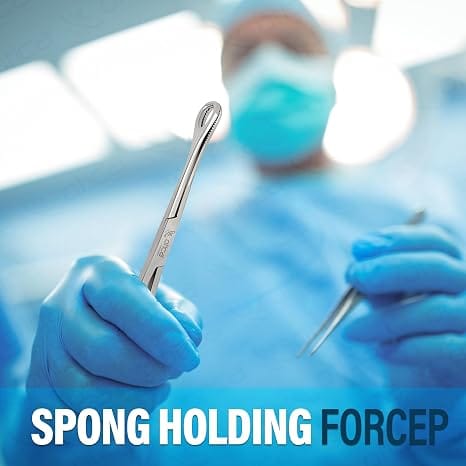 Forgesy Stainless Steel Sponge Forceps, FORGESY208 (Pack of 2) 3