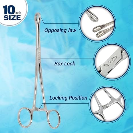 Forgesy Stainless Steel Sponge Forceps, FORGESY208 (Pack of 2) 4