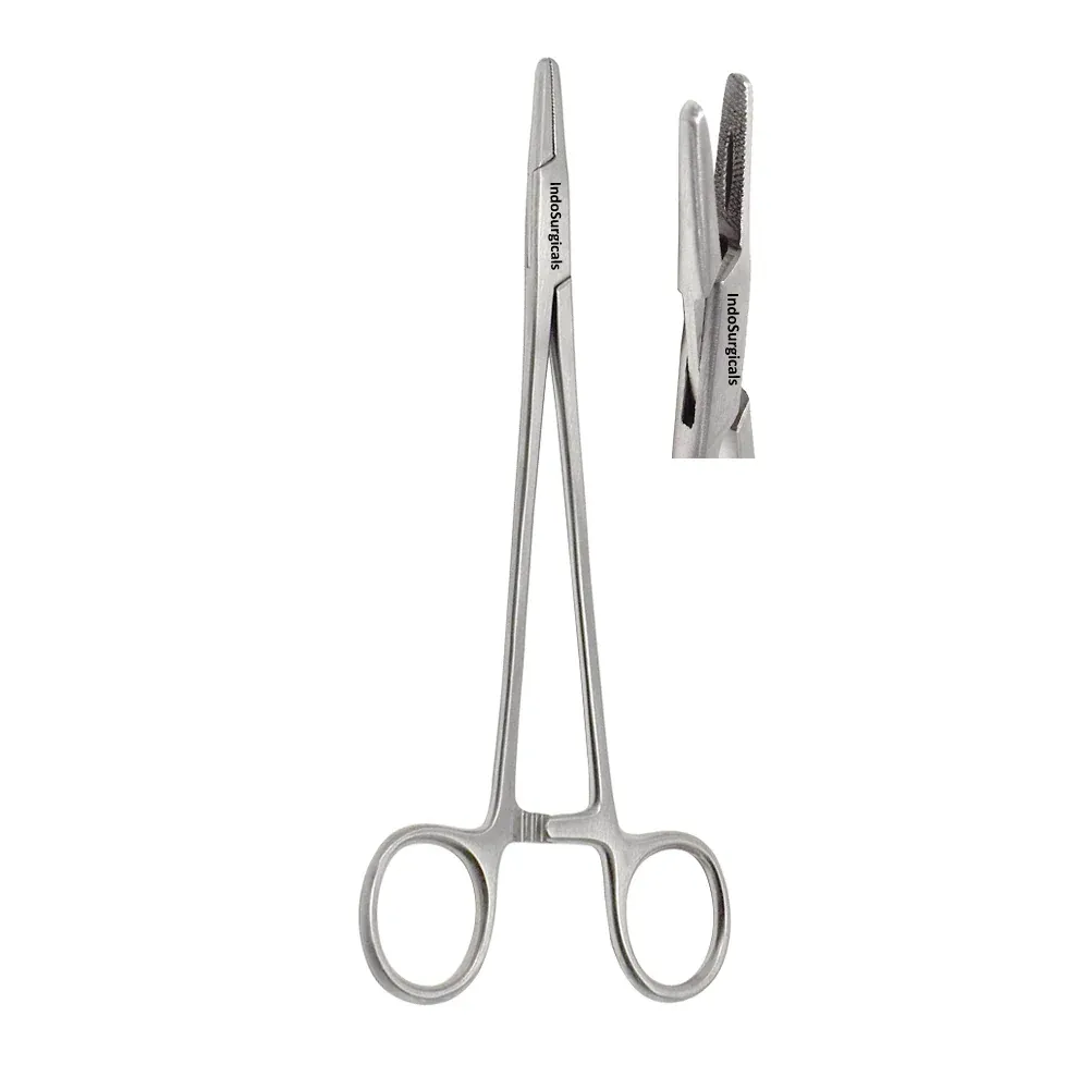 Forgesy NEO03 8 inch Silver Stainless Steel Mayo Hegar Needle Holder Forceps 2