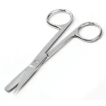 Forgesy 2 Pcs 8 inch Stainless Steel Straight & Blunt Dressing Surgical Scissor Set, GSS098 2