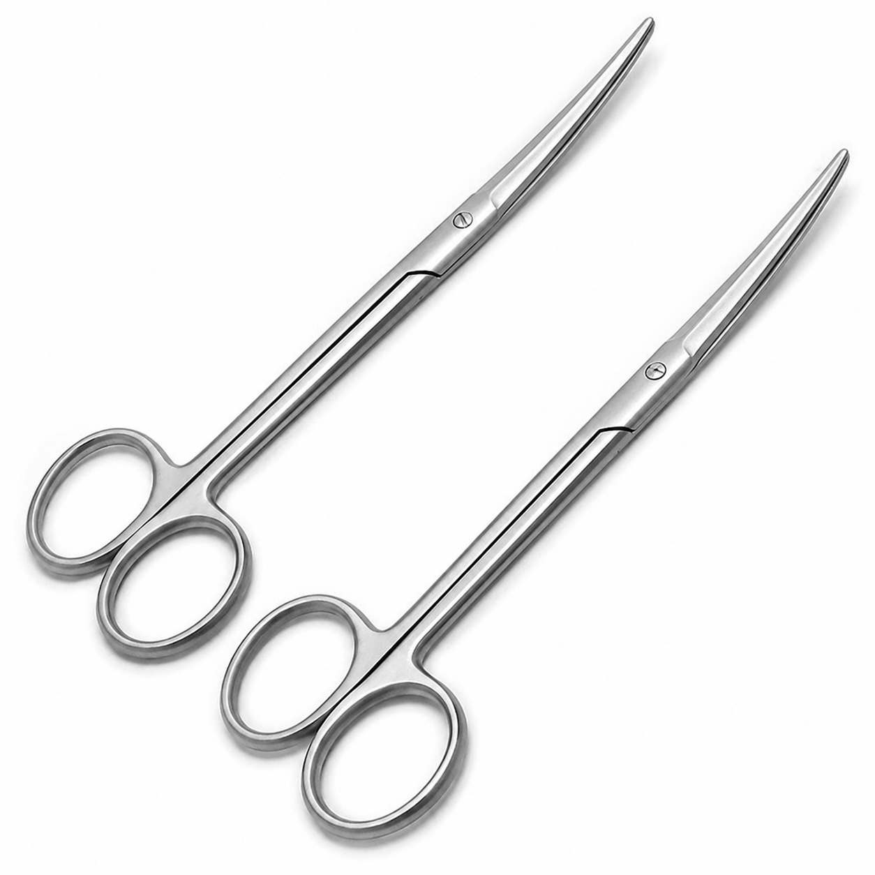 Forgesy 2 Pcs 8 inch Stainless Steel Straight & Curved Metzenbaum Scissor Set, SUNX92 4