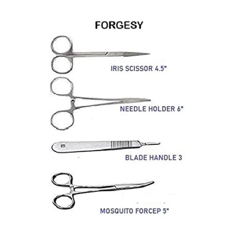 Forgesy 4 Pcs Stainless Steel Surgical Set, SUNX12 2