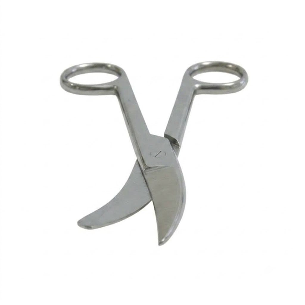 Forgesy NEO37 7 inch Silver Stainless Steel Blunt Sharp Curved Dressing Scissor 3