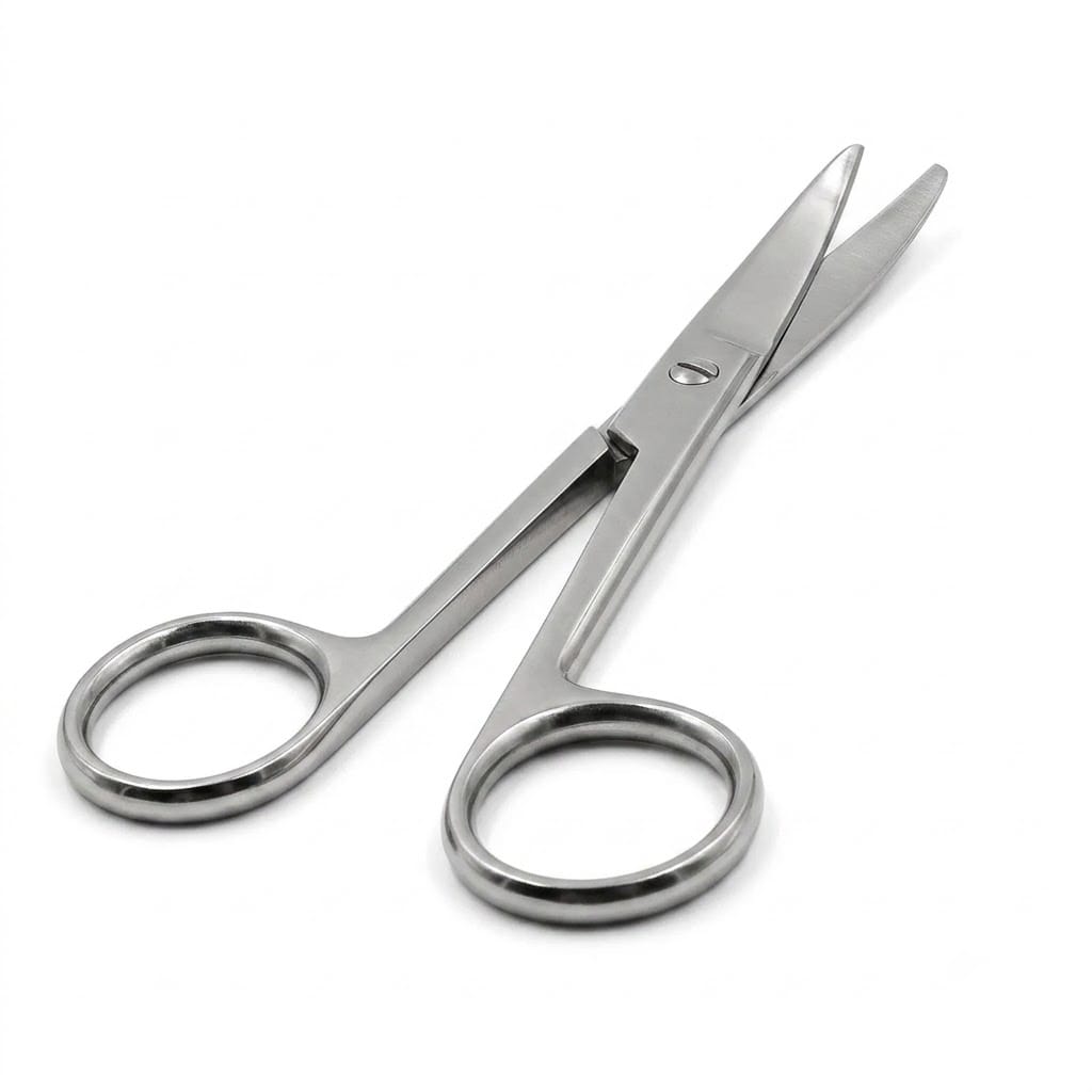 Forgesy NEO37 7 inch Silver Stainless Steel Blunt Sharp Curved Dressing Scissor 4