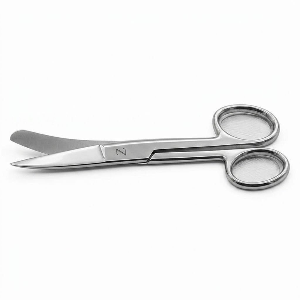 Forgesy NEO35 5 inch Silver Stainless Steel Blunt Sharp Curved Dressing Scissor 4