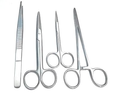 Forgesy 4 Pcs Stainless Steel Surgical Instruments Set, FORGESY192 4