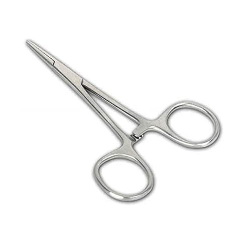 Forgesy NEO19 5 inch Silver Stainless Steel Straight Mosquito Forceps 2