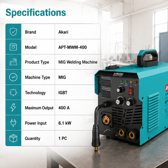 Akari APT 400A IGBT Inverter Heavy Industrial MIG(APT-MWM-400) 3