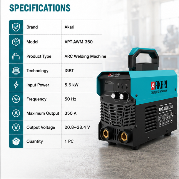 AKARI ARC Welding Machine IGBT 350 A 1 Phase (APT-AWM-350) 3