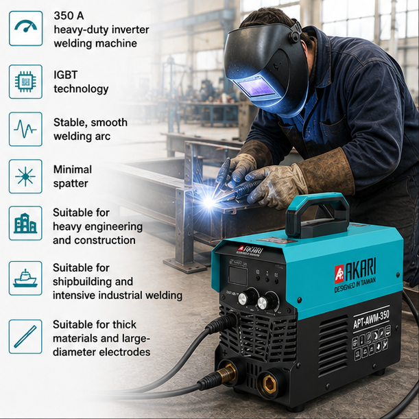 AKARI ARC Welding Machine IGBT 350 A 1 Phase (APT-AWM-350) 4