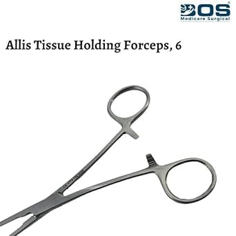 Forgesy 6 inch Stainless Steel Allis Tissue Forceps & 6 inch Babcock Tissue Holding Forceps Set, GSS097 3