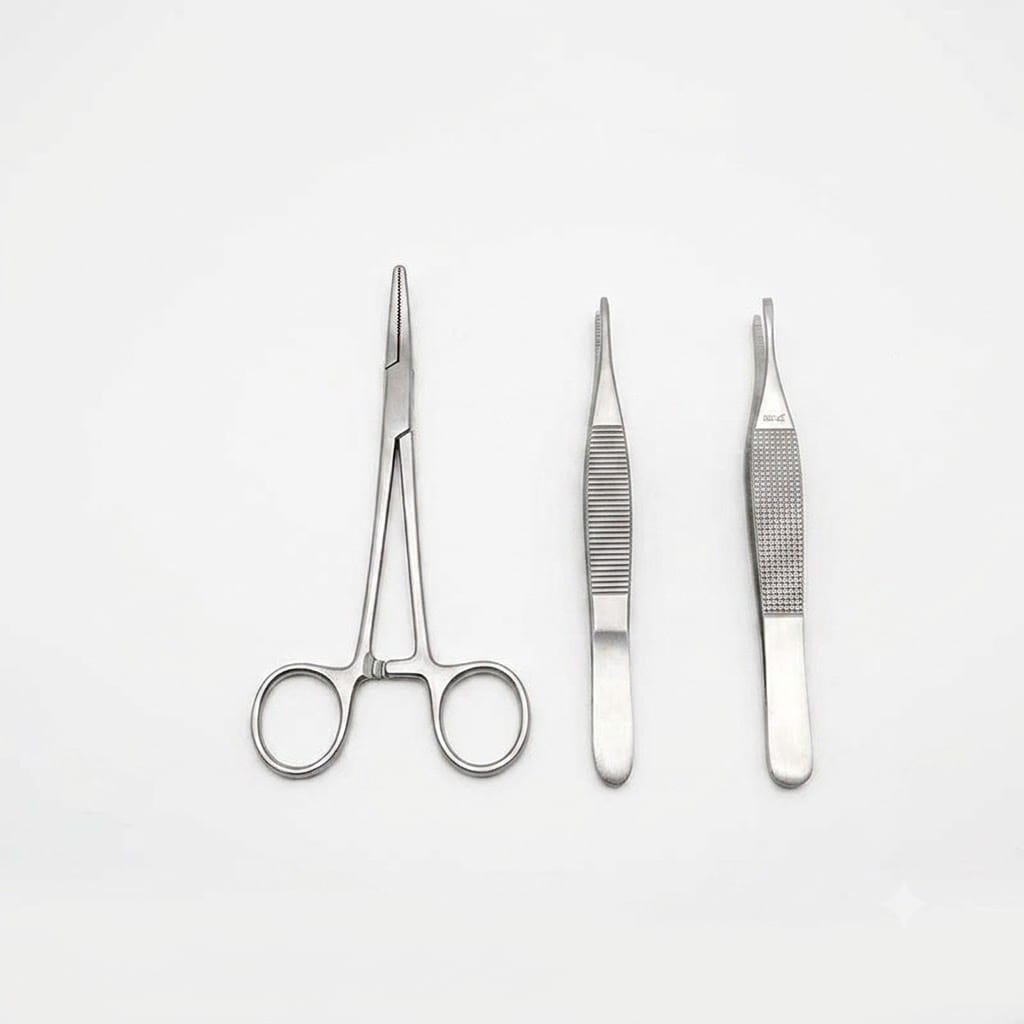 Forgesy 5 Pcs Scissors Clamp Haemostats Needle Holders Lacreamon Set, SUNX44 2