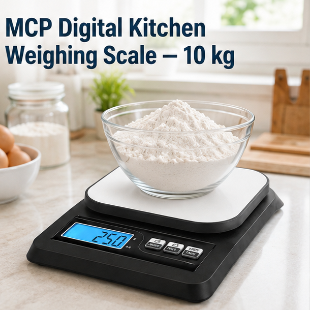 MCP Digital Weighing Machine For Kitchen , Electronic Food Weight Scale Upto 10 Kg (mcp-sf413) 2