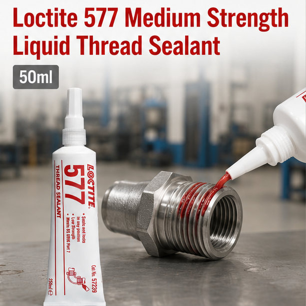 Loctite 577 Medium Strength Liquid Thread Sealant 50ml for Metal Thread Sealing 2