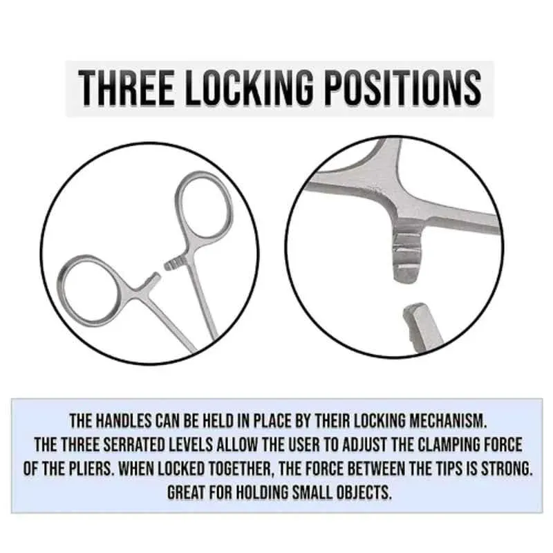 Forgesy 6 inch Stainless Steel Curved Needle Holder Forcep, X116 3
