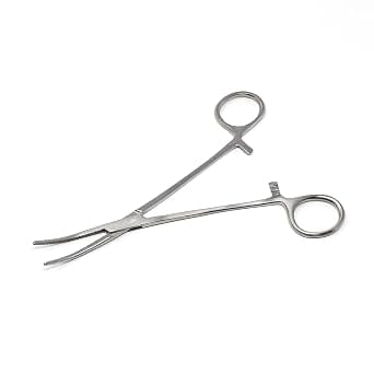 Forgesy 6 inch Stainless Steel Silver Counterfeiting Mosquito Arterial Curved Clamp, FORGESY273 2