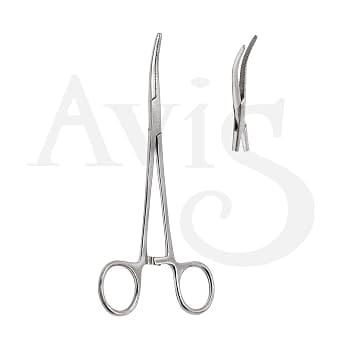 Forgesy 6 inch Stainless Steel Silver Counterfeiting Mosquito Arterial Curved Clamp, FORGESY273 4