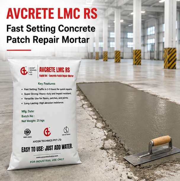 AVCRETE LMC RS 25 Kg Fast Setting Concrete Patch Repair Mortar 2