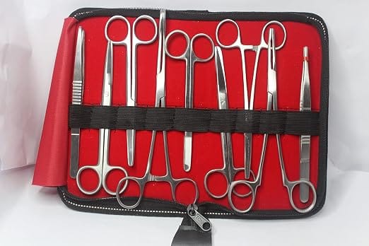 Forgesy 9 Pcs Stainless Steel Dressing Instrument Set for Medical Doctors, X35 2