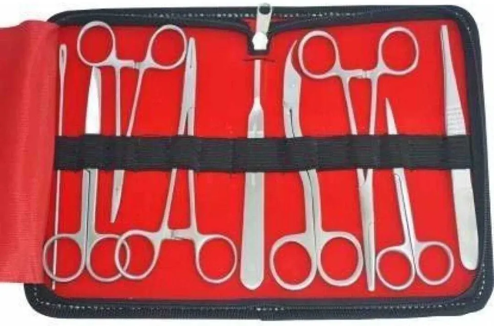 Forgesy 9 Pcs Stainless Steel Dressing Instrument Set for Medical Doctors, X35 3