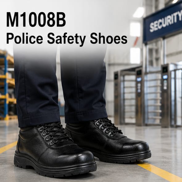 Upgrade your work and safety footwear collection with these Premium Genuine Leather Police Safety Shoes for Men, specially designed for heavy-duty industrial, security, and tactical use. Crafted from 2