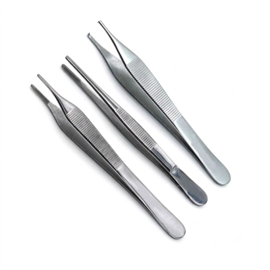 Forgesy Stainless Steel Adson, Dressing & Tissue Clamp Combo, X61 2