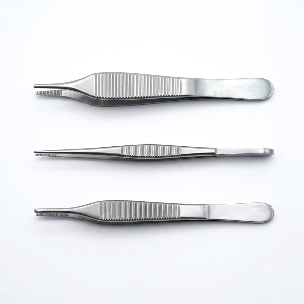 Forgesy Stainless Steel Adson, Dressing & Tissue Clamp Combo, X61 4