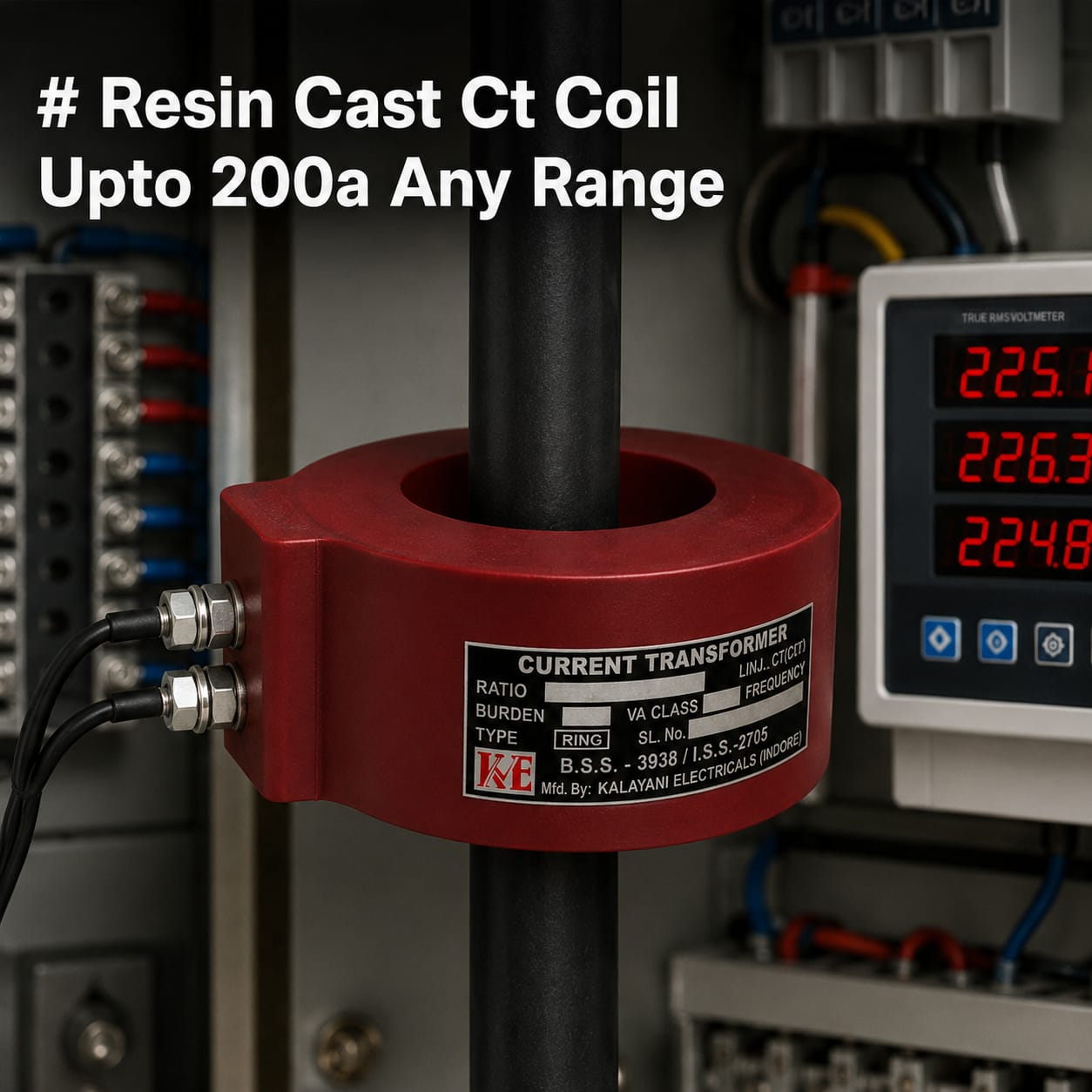 Resin Cast CT Coil upto 200A Any Range 2