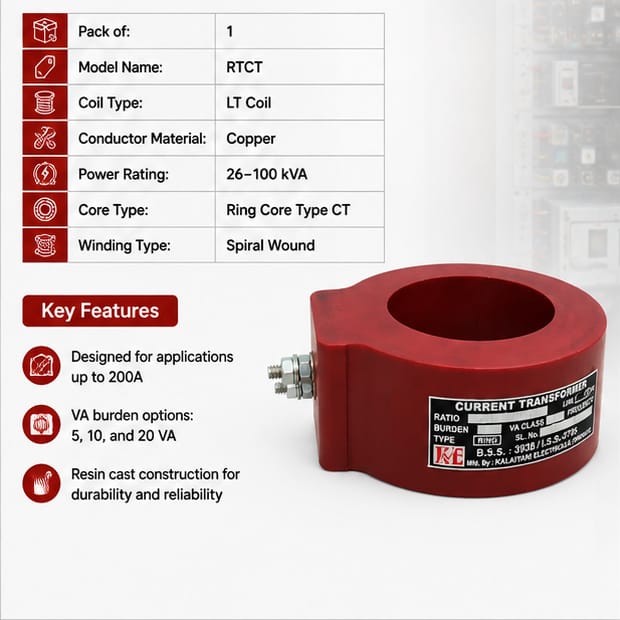 Resin Cast CT Coil upto 200A Any Range 3