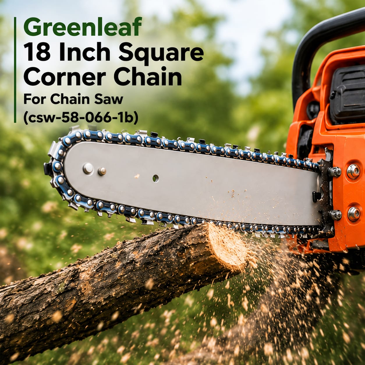 Greenleaf 18 inch Square Corner Chain for Chain Saw (CSW-58-066-1B) 2