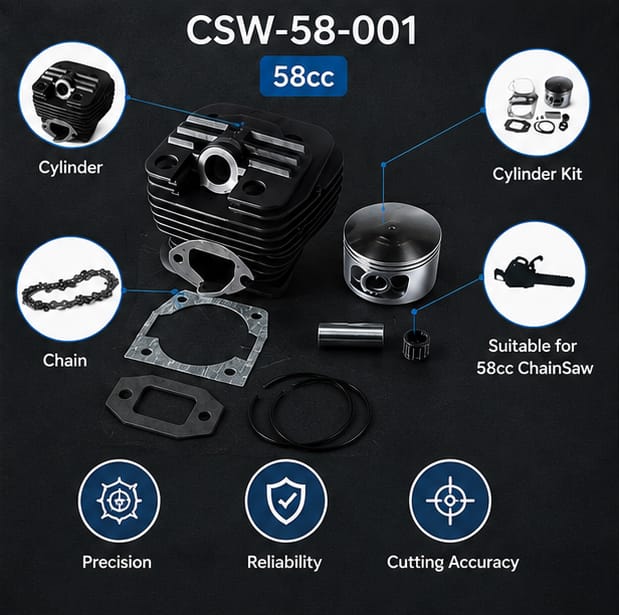 Greenleaf Cylinder Kit for 58cc Chain Saw (CSW-58-001) 4