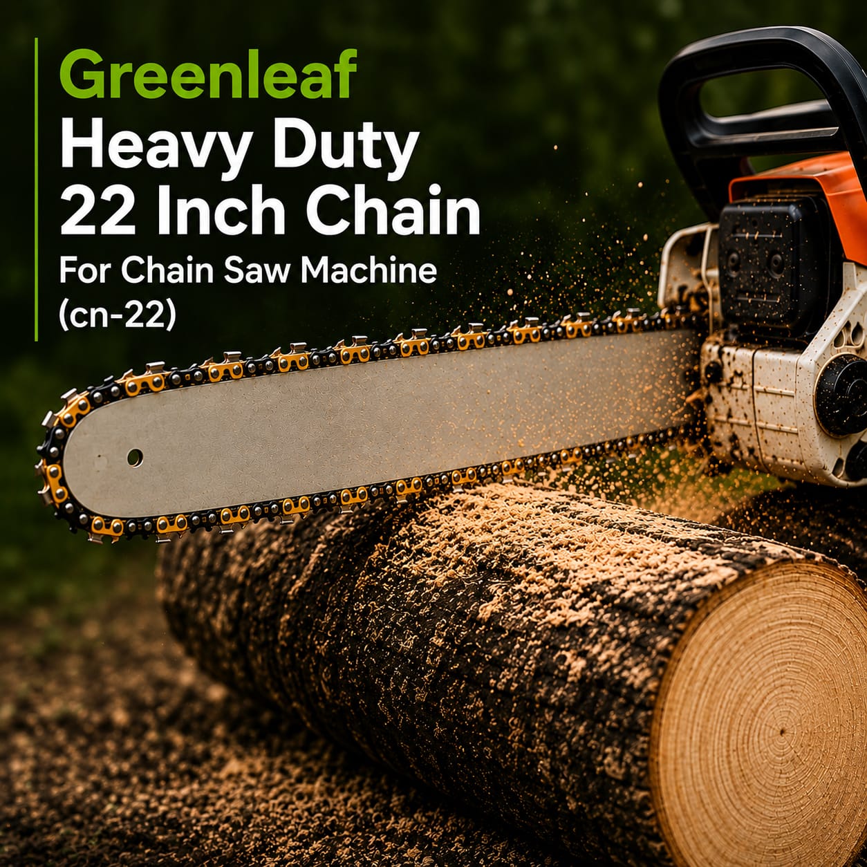 Greenleaf Heavy Duty 22 Inch Chain for Chain Saw Machine (CN-22) 2