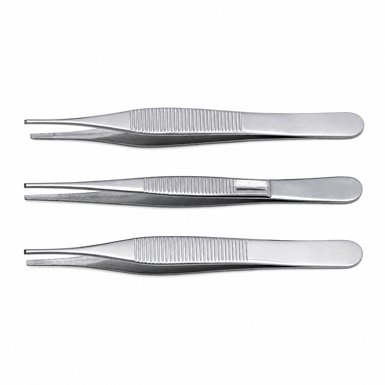 Forgesy Stainless Steel Adson, Dressing & Tissue Clamp Combo, X61 3