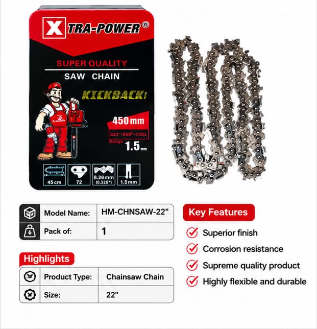 Hi Max CHAIN FOR CHAIN SAW CHAIN 22" Size (HM-CHNSAW-22") 4