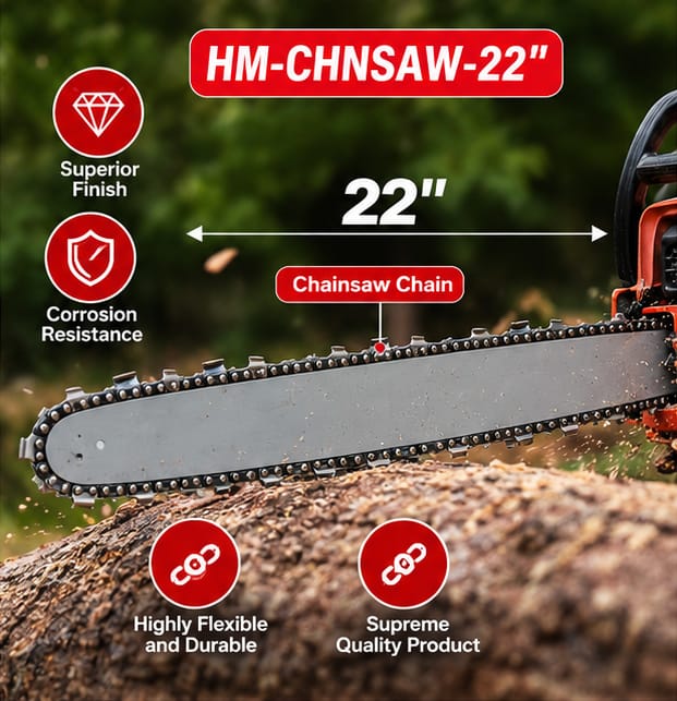 Hi Max CHAIN FOR CHAIN SAW CHAIN 22" Size (HM-CHNSAW-22") 3
