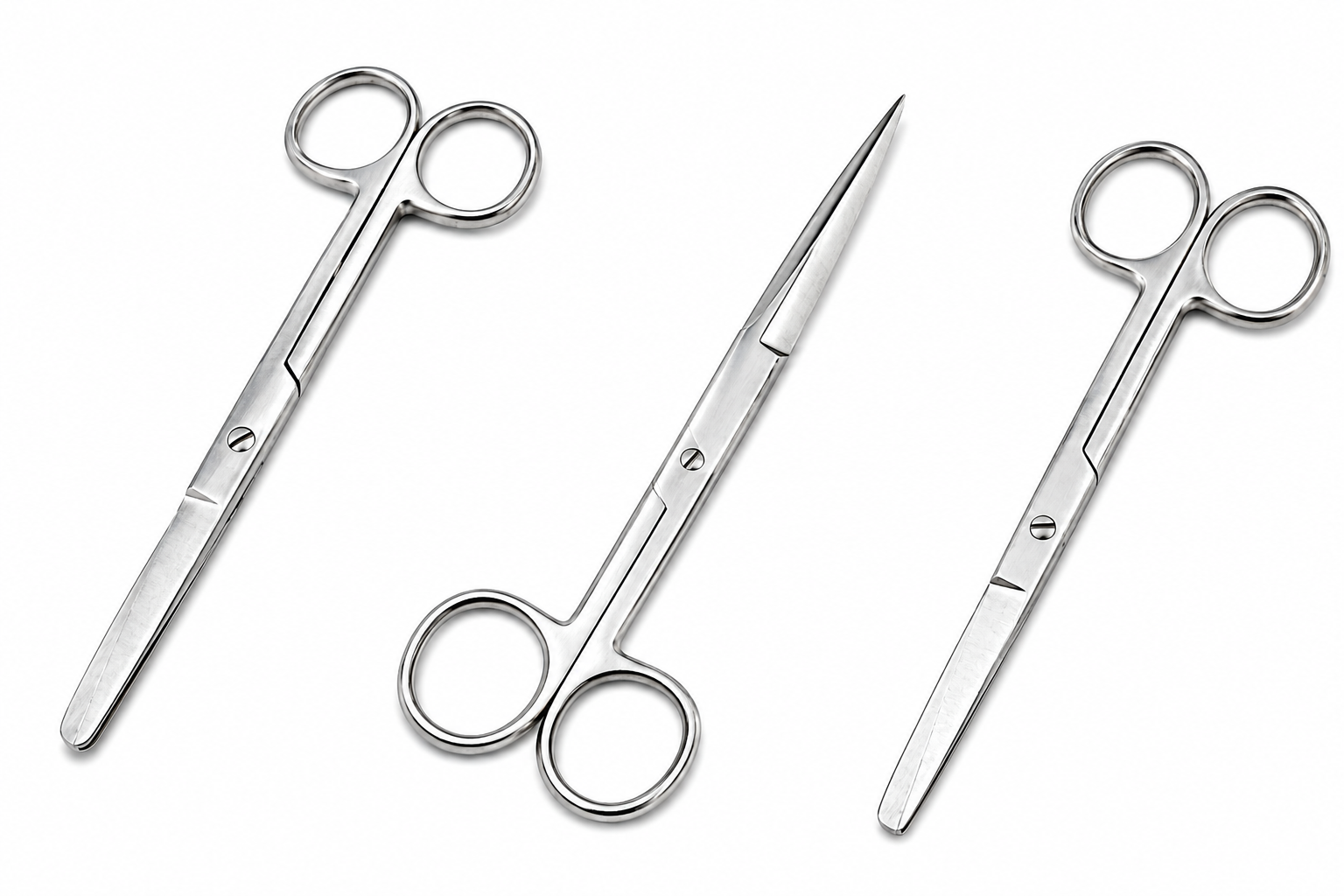 Forgesy 3 Pcs 5 inch Stainless Steel Operating Scissors Tissue Clamp Set, SUNX28 2