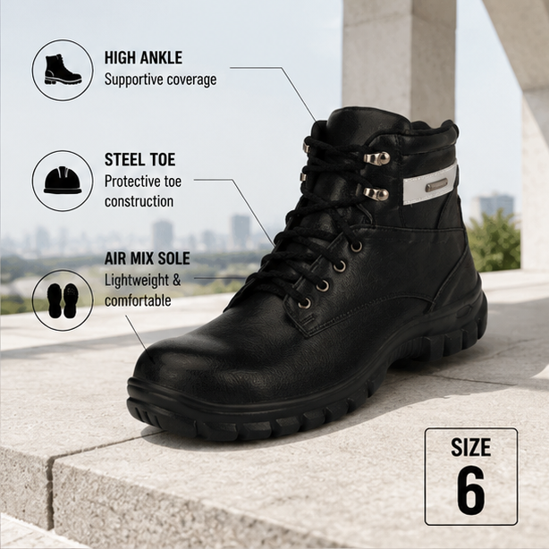 Kavacha Steel Toe safety Shoe - S19 (Size-6) 3