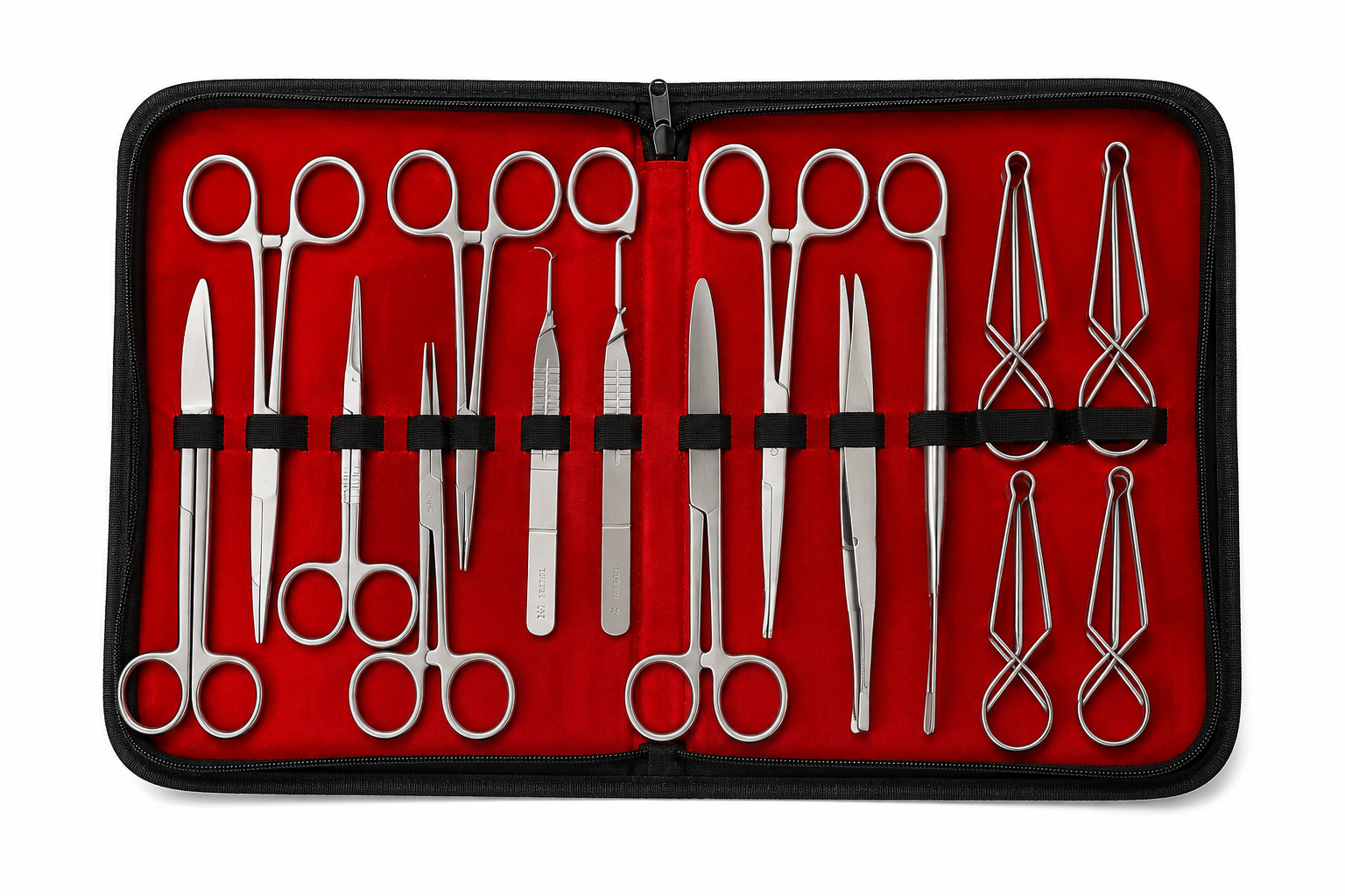 Forgesy 14 Pcs Stainless Steel Suturing Instrument Kit, X73 2