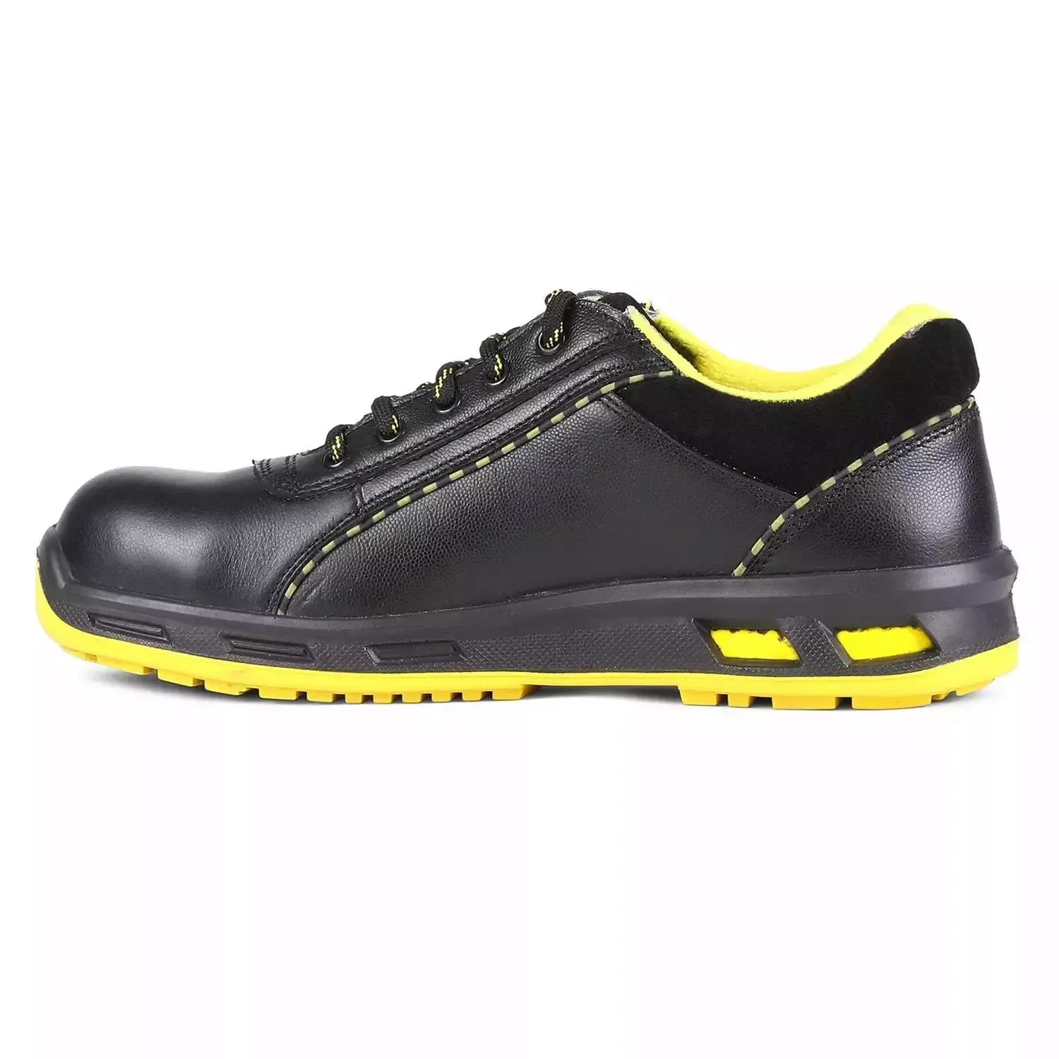 Liberty WARRIOR Envy Earth Popcorn Steel Toe Safety Shoes Low Ankle Black and Yellow Size UK 6 4