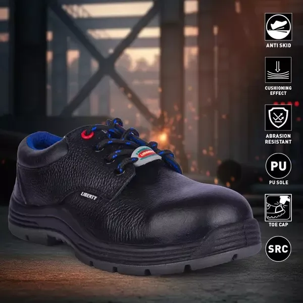 Freedom By Liberty Composite Toe Safety Shoes PU Sole Low Ankle Black Barton Size UK 6, Suraksha-2CJ 2
